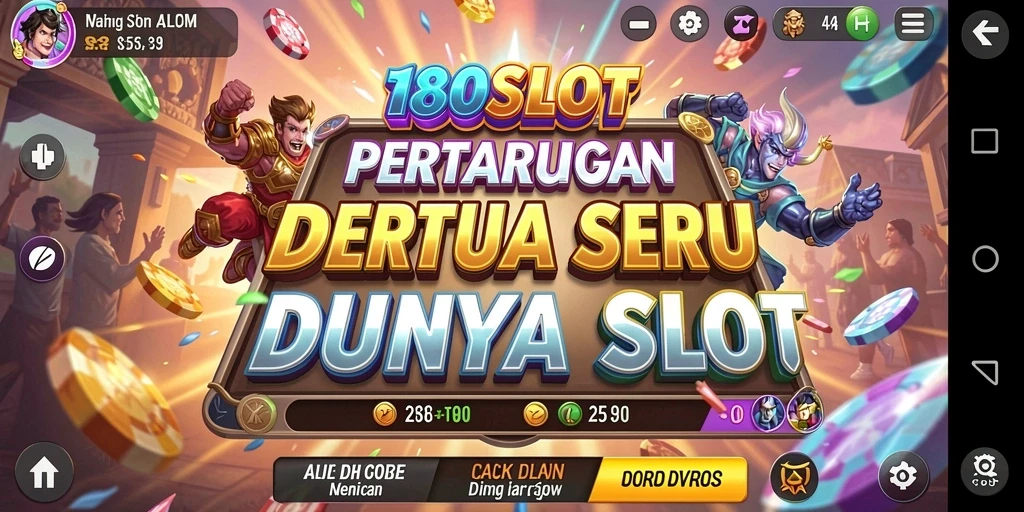 Tampilan gameplay menarik di 180SLOT yang menampilkan pertarungan seru.