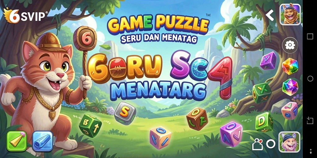 Tampilan gameplay Puzzle di 6SVIP yang penuh warna.