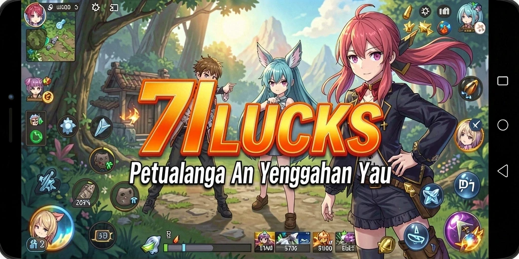 Tampilan gameplay <strong>77LUCKS</strong> yang cerah dan penuh aksi.