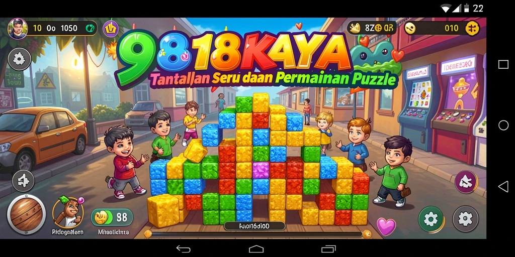 Screenshot gameplay 918KAYA yang menampilkan tantangan puzzle seru.