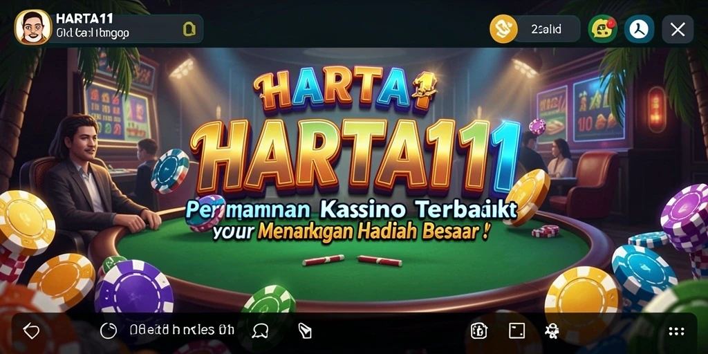 Screenshot HARTA11 menunjukkan gameplay Kasino yang mendebarkan dan grafis yang memukau.