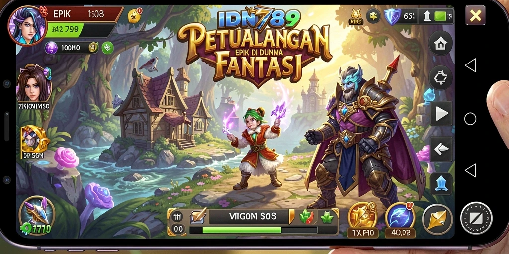 Tampilan gameplay IDN789 yang menampilkan pertarungan epik dan eksplorasi dunia.