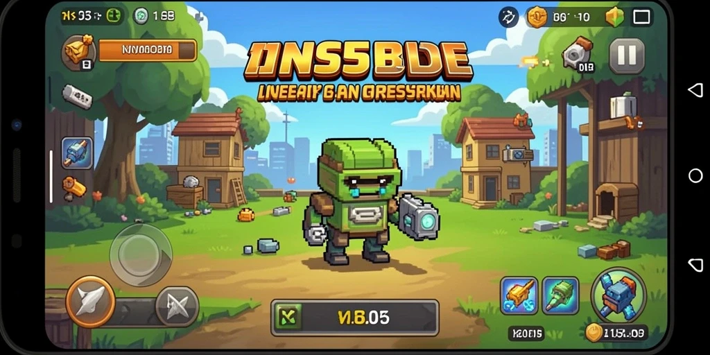 Tampilan gameplay Idle INS55 dengan grafis menarik dan mekanisme sederhana.
