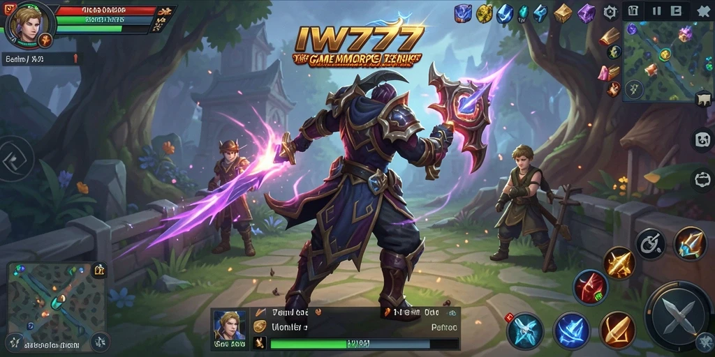 Screenshot IW777 menampilkan aksi seru di dunia MMORPG yang luas.