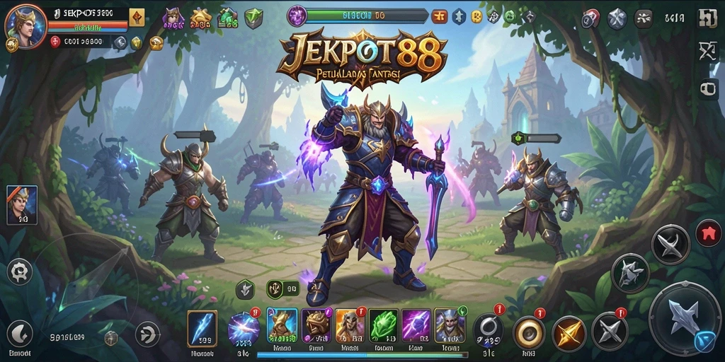 Menampilkan aksi seru dalam game ARPG JEKPOT88.