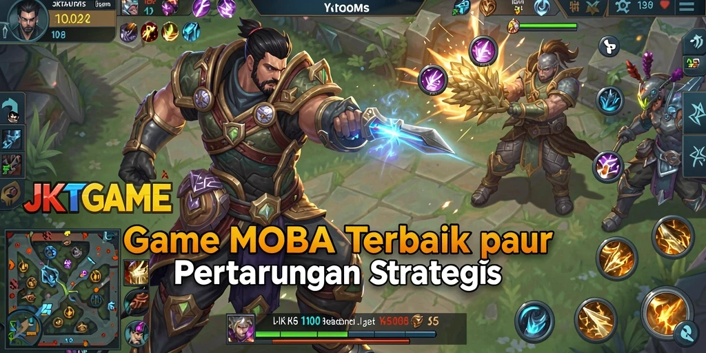 Gameplay JKTGAME dengan pertarungan epik antar karakter.