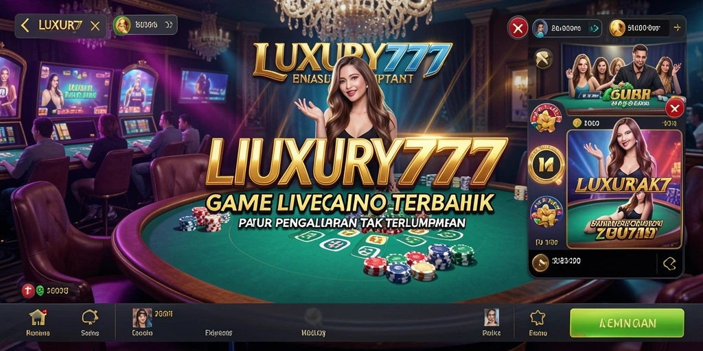 Gameplay Live Casino LUXURY777 dengan dealer profesional dan interaksi langsung.