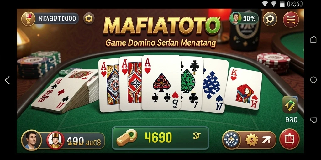 Screenshot gameplay MAFIATOTO yang menunjukkan keseruan kompetisi Domino.