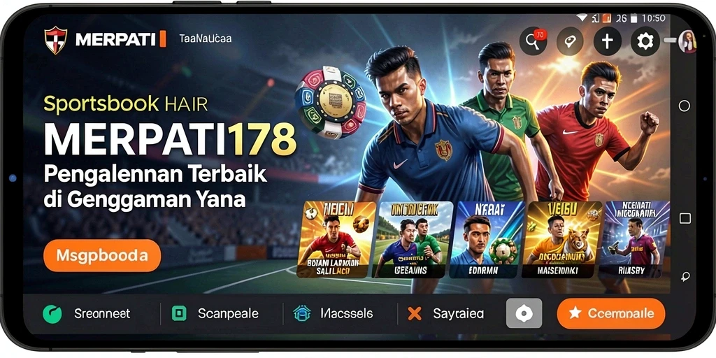 Tampilan layar utama MERPATI178 menampilkan berbagai opsi taruhan olahraga.
