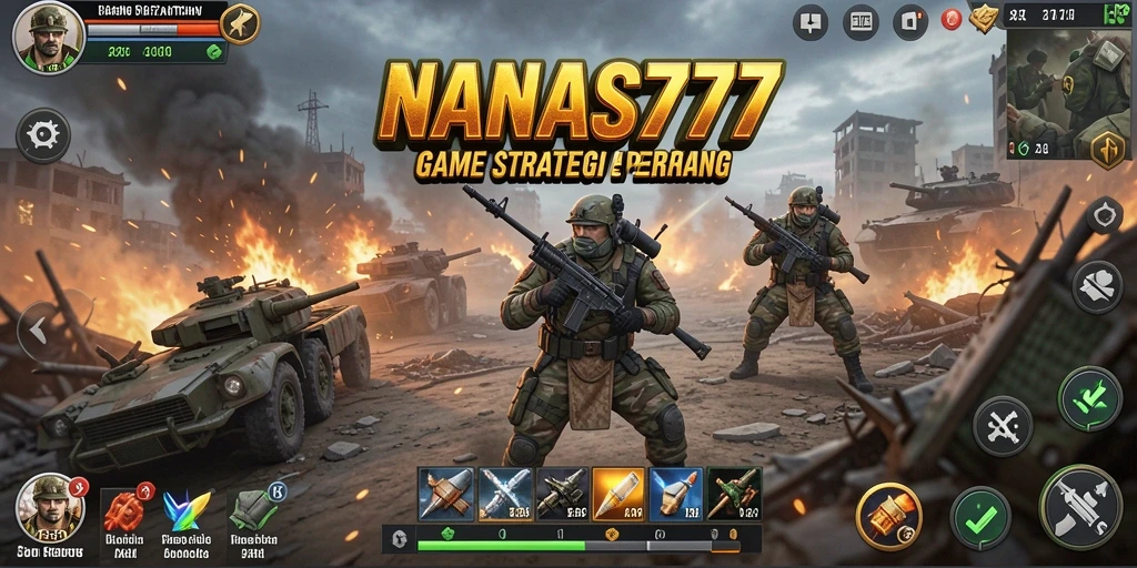 Screenshot gameplay menampilkan pertempuran strategis yang seru.