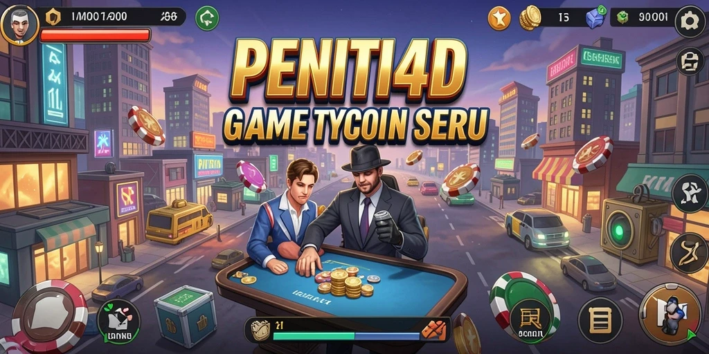 Tangkapan layar gameplay PENITI4D yang menampilkan dinamika bisnis yang mendebarkan.