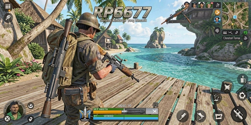 Screenshot utama RP6677 menampilkan gameplay simulasi yang kaya dan interaktif.