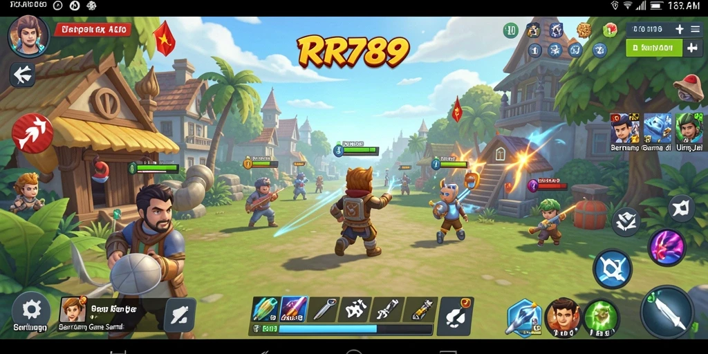 Tampilan gameplay menarik dari RR789 yang penuh warna.