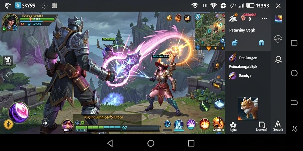 Tangkapan layar memperlihatkan gameplay menarik dalam <strong>SKY99</strong> di dunia MMORPG.