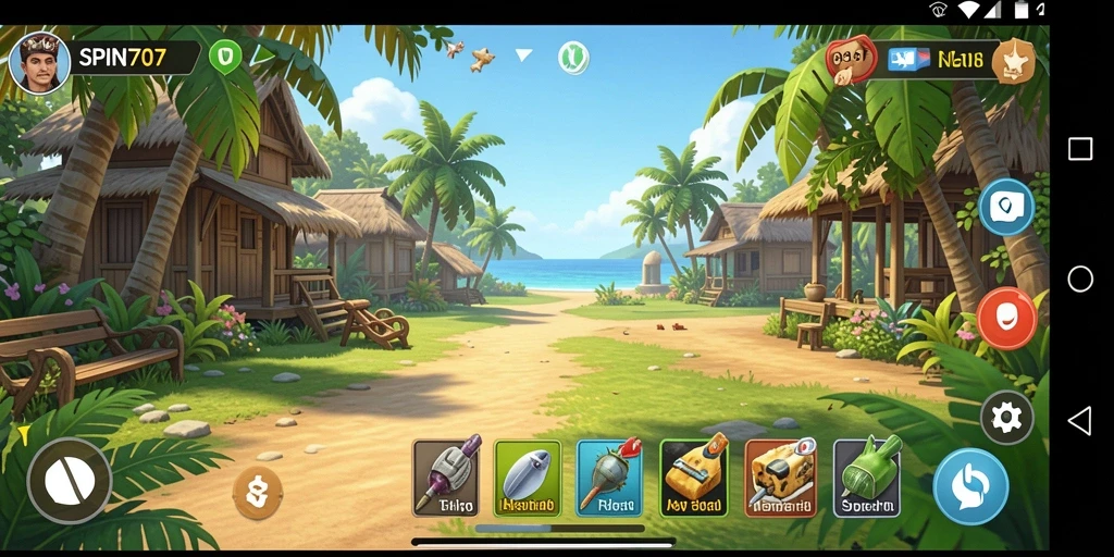 Tampilan gameplay SPIN707 yang penuh warna dan seru.