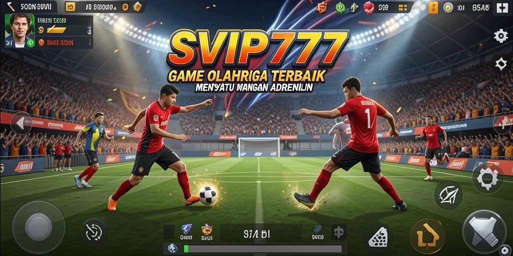 Screenshot SVIP777 menampilkan momen seru dalam permainan olahraga.