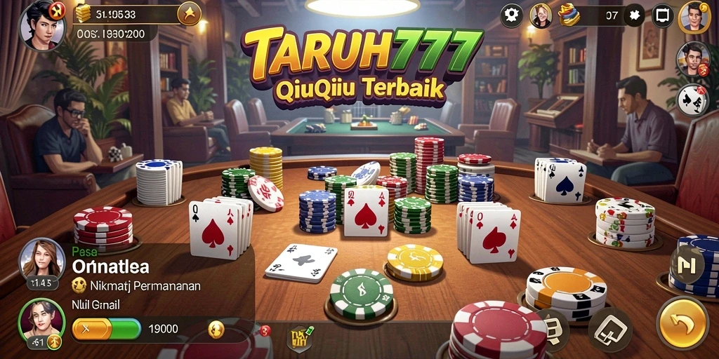 Tampilan gameplay TARUH777 saat bermain QiuQiu yang seru.