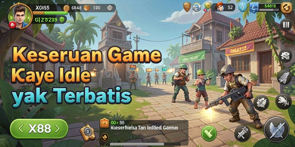 Screenshot utama X88 menampilkan gameplay Idle yang seru dan mengasyikkan.